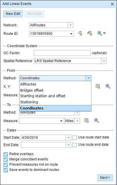 Method options Method options